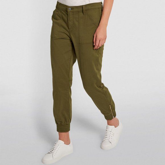 J Brand women's Arkin Zip Ankle Jogger Jeans -‎ Dark Zeal Green - size 26 - Picture 1 of 11